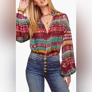 Ramy Brook Vance Tie Dye Blouse